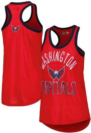 G-III 4Her by Carl Banks Womens G-III 4Her by Carl Banks Red Washington Capitals First Base Racerback Scoop Neck Tank Top at Nordstrom, Size Medium