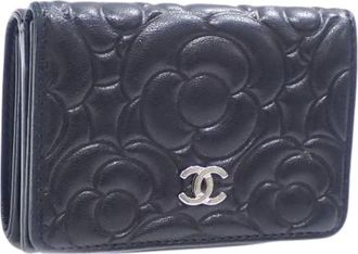 Chanel Pre-owned Wallets, female, Black, Size: ONE SIZE Pre-owned Tri-fold Wallet
