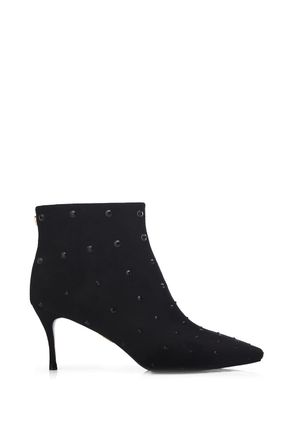 Moda in Pelle Moda in Pelle Womens Wenoa Jet Black Alcantara Faux Leather - Size EU 40