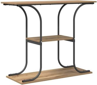 vidaXL Vidaxl - Mesa Consola Con Estante Roble Artisan 101 X 35 X 80.5 Cm