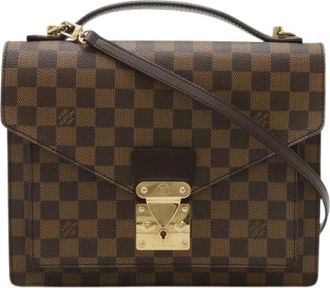 Louis Vuitton Pre-owned Monceau Damier 2way tas - Dames - Vintage Handtas - Bruin - ONE Size - Vintage