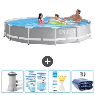 Intex Piscina Prism Frame Redonda - 366x76 Cm - 7-piezas Scb86
