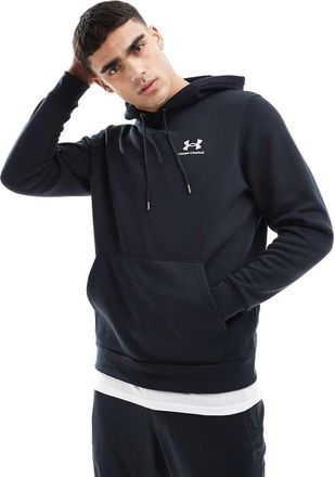 Under Armour Icon - Felpa con cappuccio in pile nera-Nero