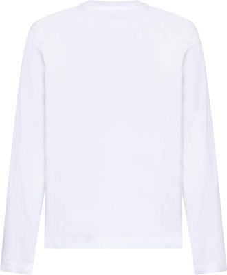 Ami Mens Long-Sleeve T-Shirt Ami De Coeur White Cotton T-Shirts And Polos
