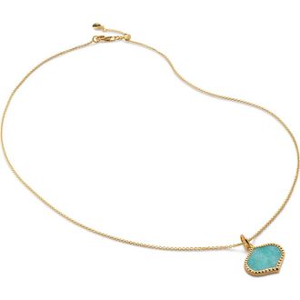 Monica Vinader Talismans Lotus Pendant Necklace in Gold Vermeil at Nordstrom