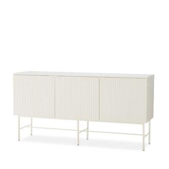 Koketto Home Aparador de 150 cm color blanco dise&ntilde;o acanalado