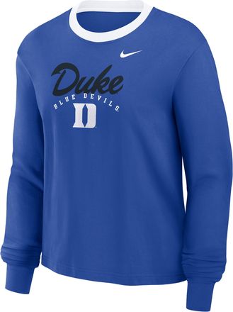 Nike Duke Legacy Nike Womens College Long-Sleeve T-Shirt in Blue | 03N2054NDU-MGK