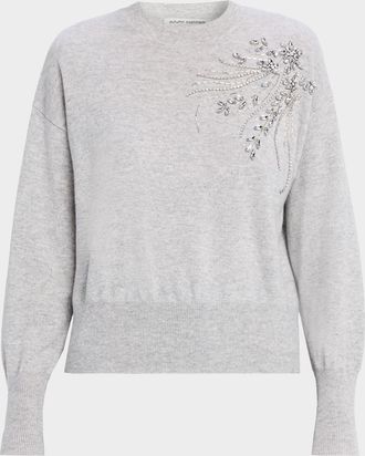 Autumn Cashmere Crystal-Embellished Cashmere Sweater
