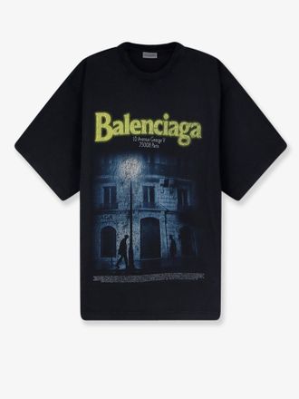 Balenciaga T-shirt in cotone con stampa logo frontale - BALENCIAGA - gender_Woman