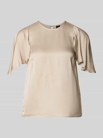 Boss Orange by Hugo Boss BOSS Orange Regular Fit Satinbluse mit Cut-Outs Modell C_ILIZIA in Sand, Gr&ouml;&szlig;e 42