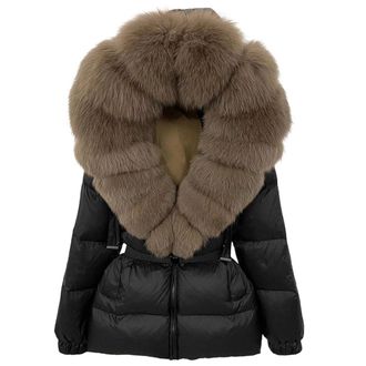 Generic Womens Hooded Down Jacket with Duck Down - Waterproof Warm Winter Coat