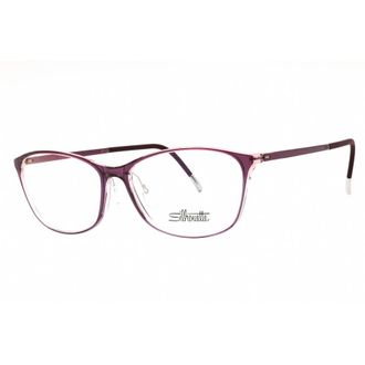 Silhouette Ladies Black Rectangular Eyeglass Frames SPXIllusionFullrim160375
