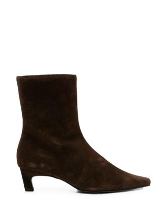 Alohas Ambar Suede Brown Leather Ankle Boots