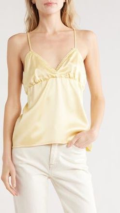 Vigoss Satin Camisole in Butter Yellow at Nordstrom Rack, Size Medium