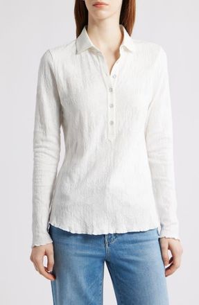 Nic+Zoe Long Sleeve Cotton Shirt in Paper White at Nordstrom, Size Xx-Large