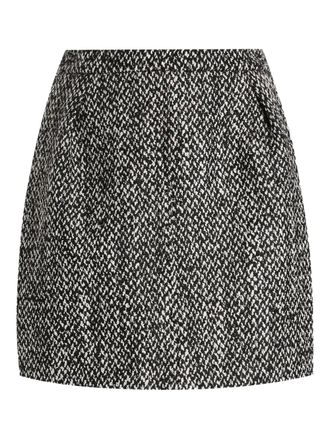 Dolce & Gabbana tweed mini skirt - women - Polyamide/Virgin Wool/Silk/Elastane - 50 - Black
