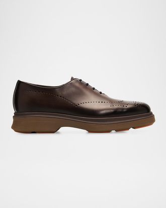 Santoni Men & apos;s Easy Nova Leather Brogue Oxford Shoes