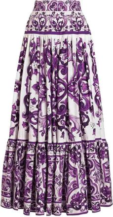 Dolce & Gabbana Maiolica Print Long Skirt