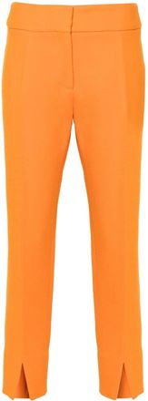 Patou wool cropped trousers - women - Virgin Wool - 40 - Orange