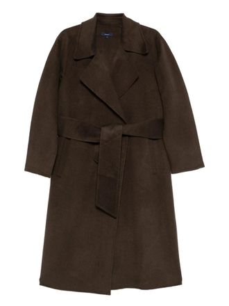 SOEUR Harvard belted single-breasted coat - women - Polyamide/Wool - 1 - Brown