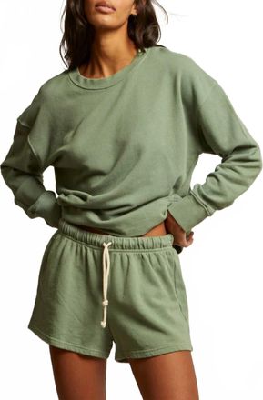 perfectwhitetee Aloe French Terry Short In Green