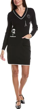 Karl Lagerfeld Karl Lagerfeld Pathces Knit Dress