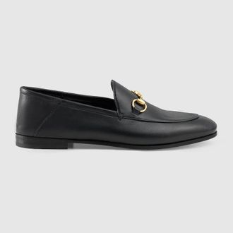 Gucci Womens Loafer With Horsebit, Black, Leather
