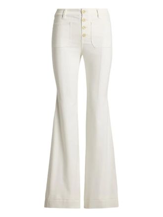 Lauren Ralph Lauren button trousers - women - Cotton - S - White