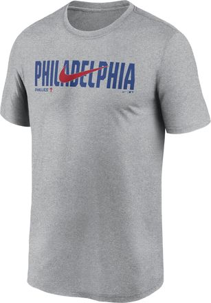 Nike Philadelphia Phillies Swoosh Legend Nike Mens Dri-FIT MLB T-Shirt in Grey | NKGK06GPP-RSQ