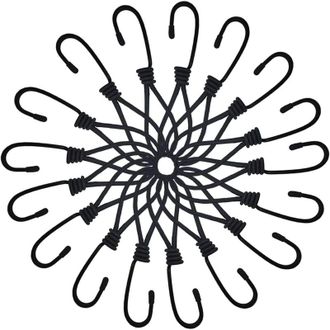 OEM 30 Tensores El&aacute;sticos Con Ganchos, Cuerdas El&aacute;sticas Tipo Bungee De 16 Cm, Cuerda El&aacute;stica Bungee Para Asegurar Lonas, Tiendas De Campa&ntilde;a, Cenadores -