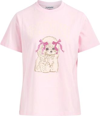Ganni Mujer, Camisetas, Rosa, Talla: M