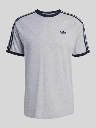 adidas Originals Regular Fit T-Shirt aus reiner Baumwolle in Mittelgrau Melange, Gr&ouml;&szlig;e XXL