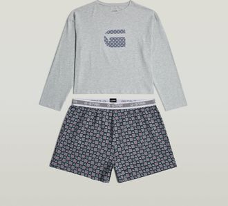 G-Star Tee en Short Pyjama Set - Meerkleurig - Dames