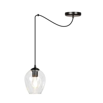 Wonderlamp L&aacute;mpara colgante de metal y cristal transparente con cable ajustable