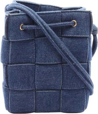 Bottega Veneta Bolso de Hombro Cassette de Denim Pre-owned - Pre-owned - Mujer - Azul - ONE SIZE
