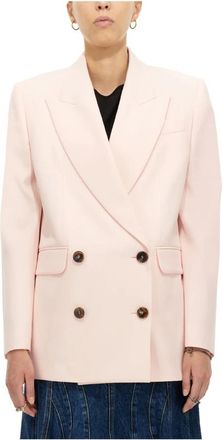 Alexander McQueen DB Boxy Jacket - Dames - Blazers - Roze - XS - Jassen