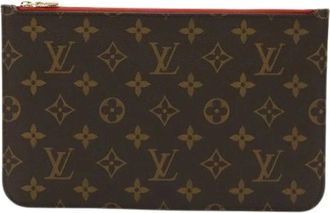 Louis Vuitton Pre-owned Clutches, female, Brown, Size: ONE SIZE Pre-owned Monogram Neverfull Pouch M41177