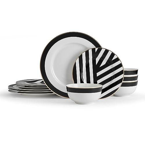 Ensemble 4 Bols à Tremper Mikasa Jardin - Grès Vert Motif Feuille Pour Apéritifs Et Fêtes