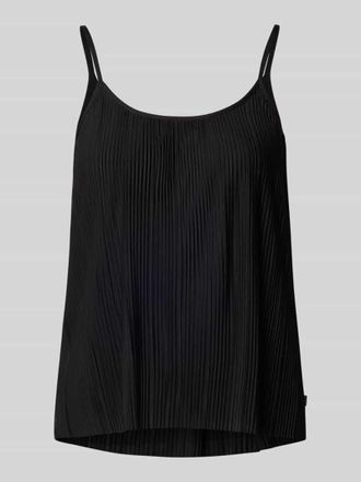 QS by s.Oliver Trägertop mit Plisseefalten in Black, Größe XS
