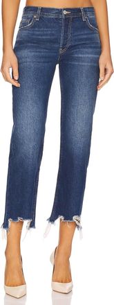 Free People Maggie Mid Rise Straight Jeans In Rolling River