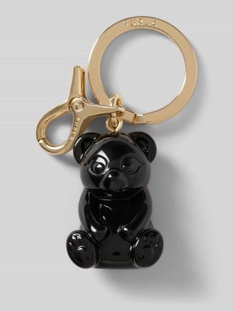 Furla Schl&uuml;sselanh&auml;nger mit B&auml;r-Applikation Modell HASHTAG BEAR in Black, Gr&ouml;&szlig;e 1