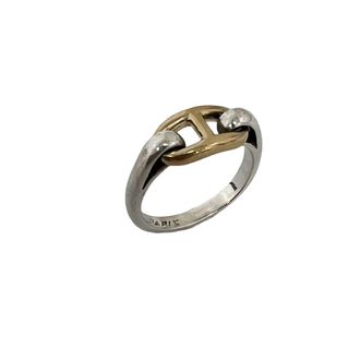Herm&egrave;s Gold Silver Yellow Gold (18K) Silver 925 Band Ring (Pre-Owned)