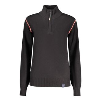 North Sails Lange Mouwen Sweater met Halve Rits - Dames - Thermokleding winter - Zwart - L - Fitness