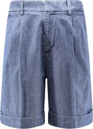 Valentino Denim Katoenen Shorts - Heren - Denim shorts - Blauw - L - Katoen - Korte Broeken