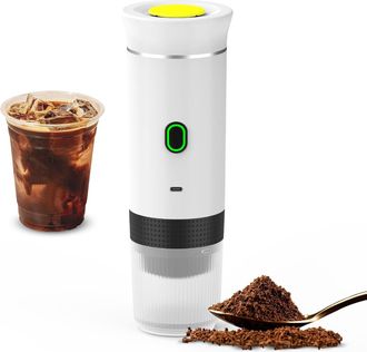 No Brand Cafetera El&eacute;ctrica Port&aacute;til Inal&aacute;mbrica Con Puerto Usb-c, Autocalentable, Recargable, Ideal Para Viajes, Acampadas, Autocaravanas, Hogar, Oficina, Etc