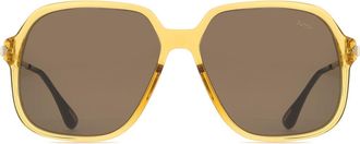 Dunhill SDH130 0760 Mens Sunglasses Yellow Size 60