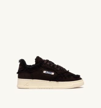 Autry SNEAKERS MEDALIST MUTTON IN SUEDE E SHEARLING MARRONE
