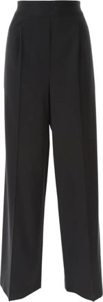Msgm Pull On Trousers - female - MSGM - Wide Trousers - Black - M - Trousers