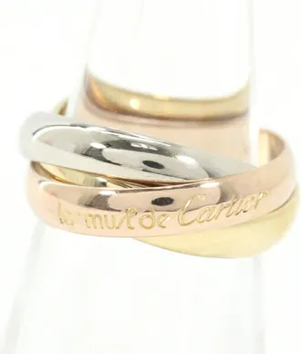 Cartier Pink Gold White Gold Yellow Gold Yellow Gold (18K) Pink Gold (18K) White Gold (18K) Band Ring (Pre-Owned)