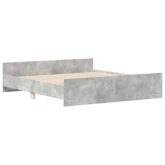 Berkfield Home Durable Bed Frame with Headboard with Footboard Concrete Grey 180 | Size: Super King
